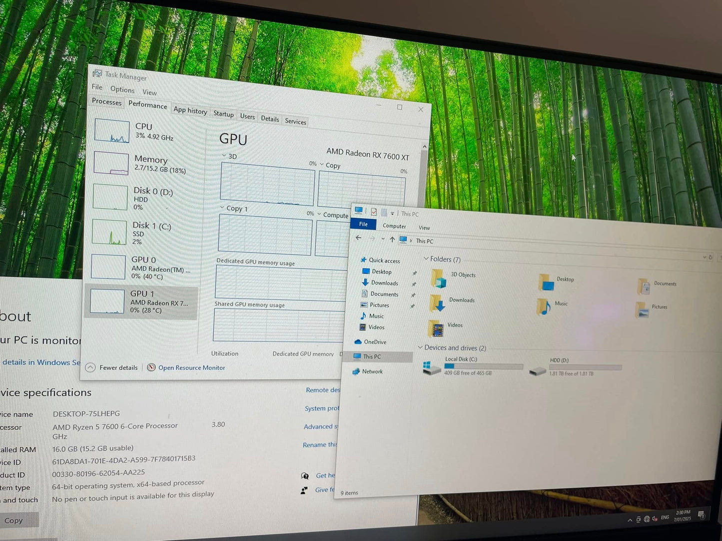 Ryzen 5 7600- RX 7600xt- 16 GB RAM