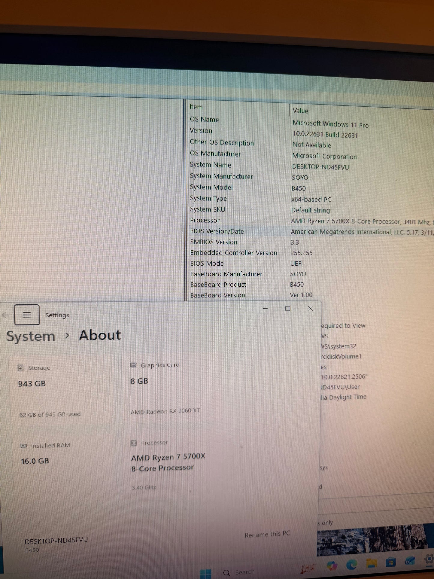 Ryzen 7 5700x, RX 9060xt, 16 GB RAM, 1 TB