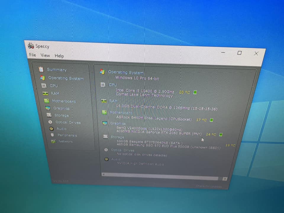 I5 10400f- B460- RTX 2060 Super- 16 GB RAM