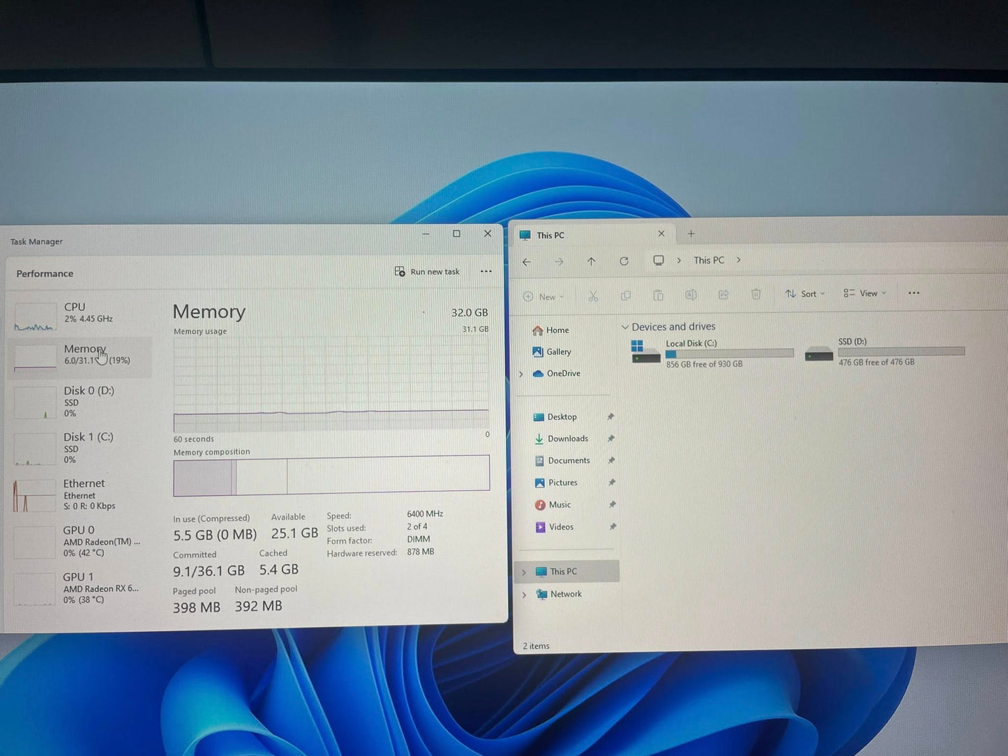 Ryzen 7 9700x, RX 6900xt, 32 GB RAM
