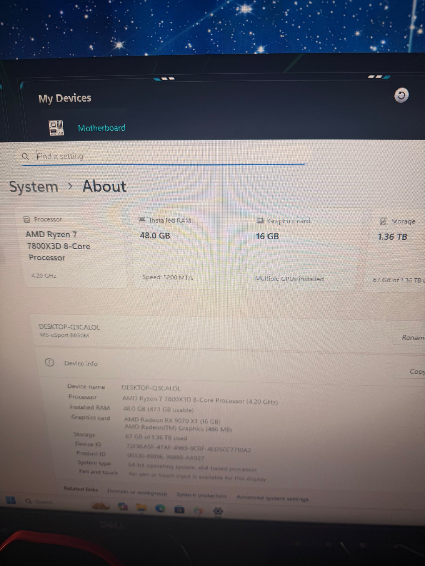 Fullwhite Gaming PC, Ryzen 7 7800x3D, RX 9070xt