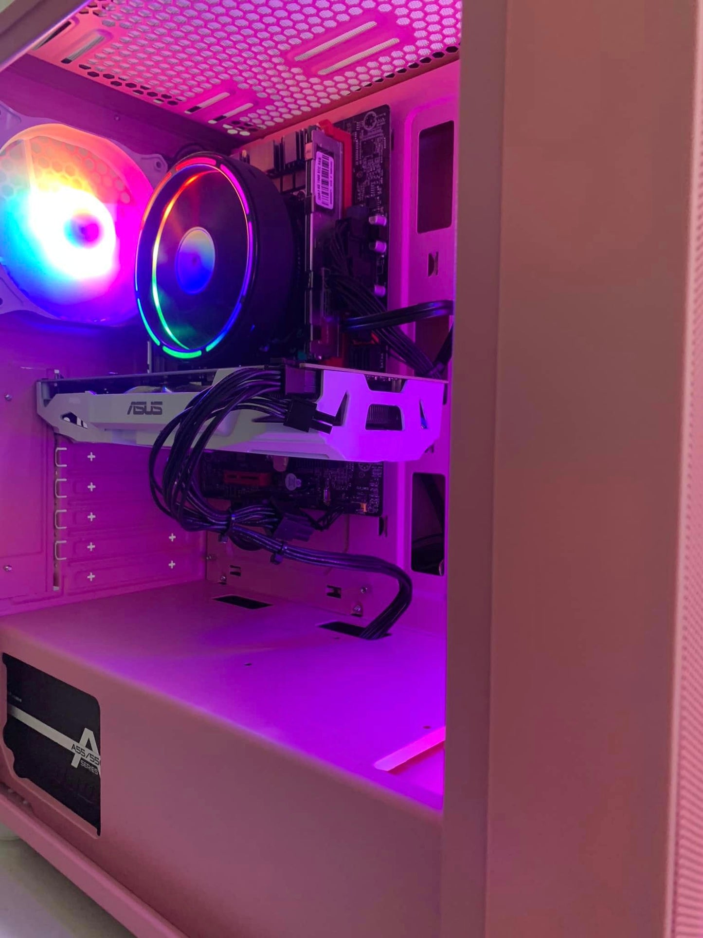 Pink HomeLab/ Light Gaming PC- Intel 8 Cores- GTX 1060 3GB-16 GB RAM